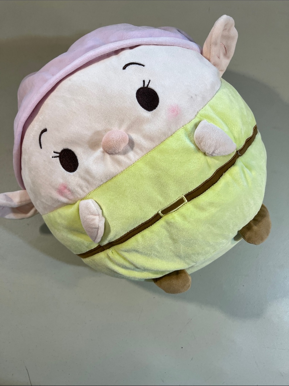 Disney Pastel Elf Round Plush - Pink and Light Green